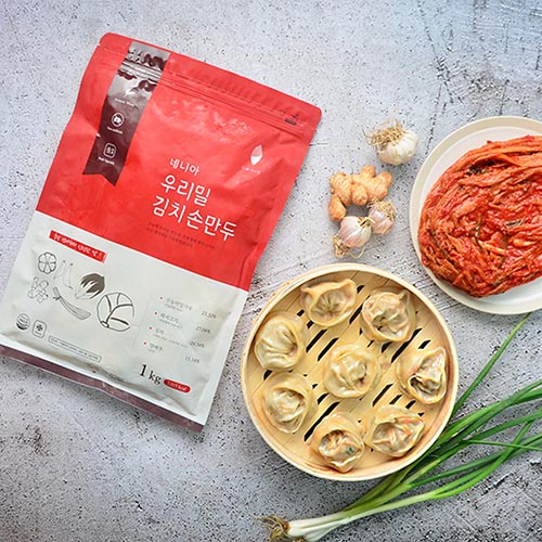 [네니아] 우리밀 김치손만두 1kg