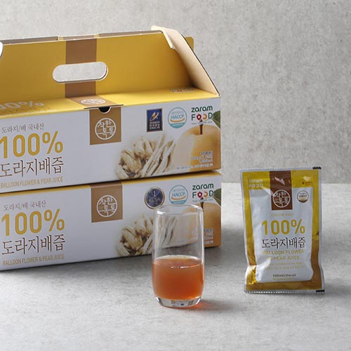 [자람푸드] 착한톡톡 도라지배즙 (100ml x 30포 x 2박스)