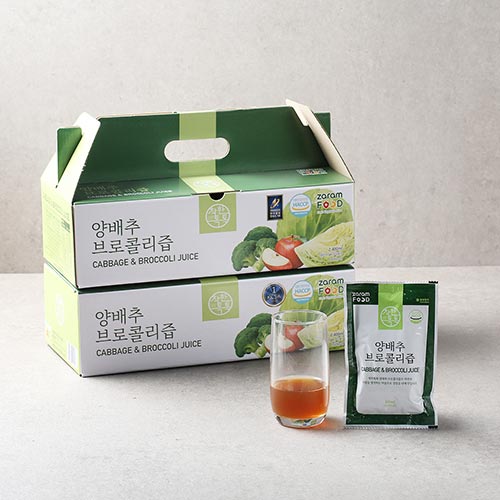 [자람푸드] 착한톡톡 양배추 브로콜리즙 (80ml x 30포 x 2박스)
