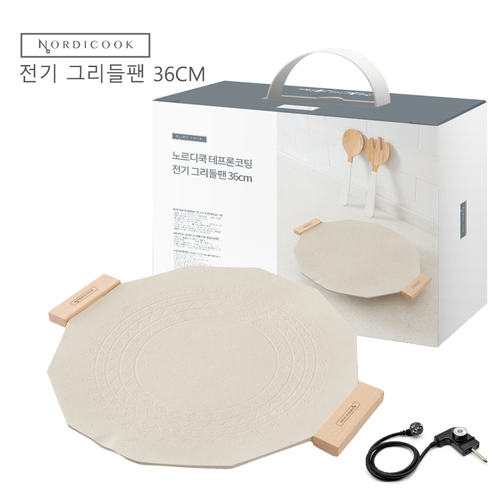 [노르디쿡] 테프론 전기 그리들팬 36cm