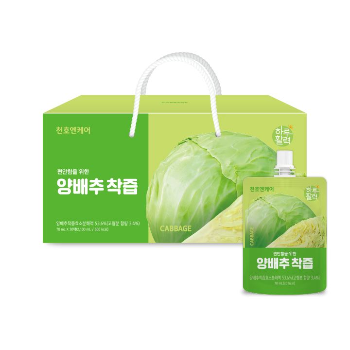 [천호엔케어] 하루활력 양배추 착즙 (70ml x 30팩)