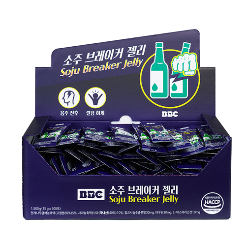 [비비씨] 소주 브레이커 젤리(15g x 100포) 숙취해소, 피로회복